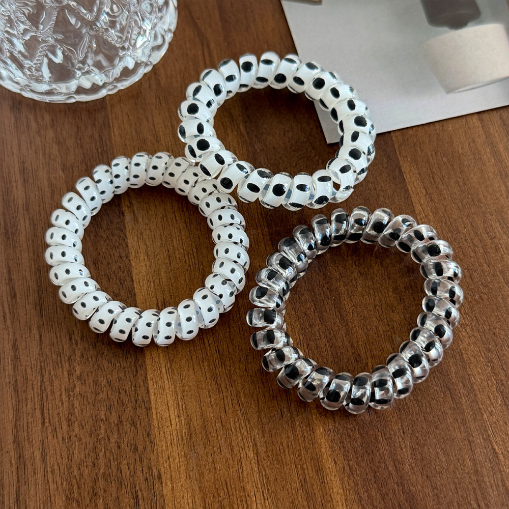 Simple Series Daily Polka Dots Resin Hair Ties Picture2