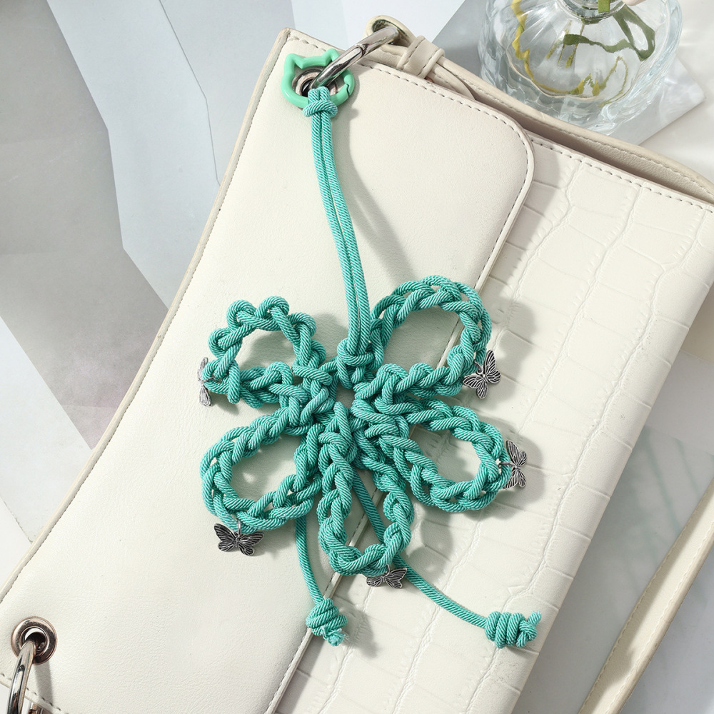 Simple Series Daily Flower Solid Color Woven Alloy Bag Charms h5Picture5