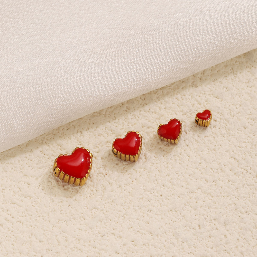Simple Series Diy Heart Stainless Steel Waterproof Gold Color Beads h5Picture4