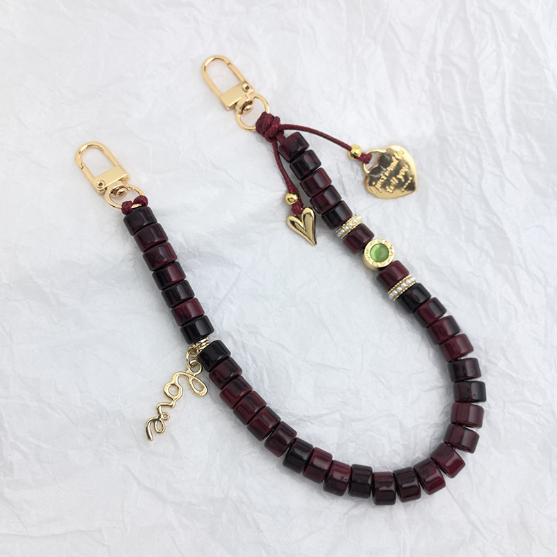 Simple Series Casual Letter Heart Beads Gradient Color Acrylic Phone Chain Picture4