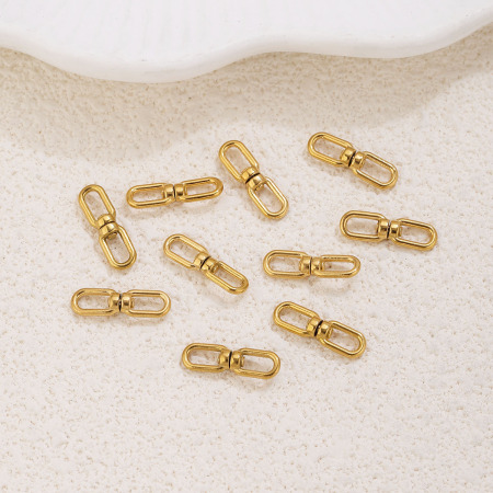 Simple Series Diy Patchwork Geometric Shape Stainless Steel Waterproof Gold Color Links & Connectors 2