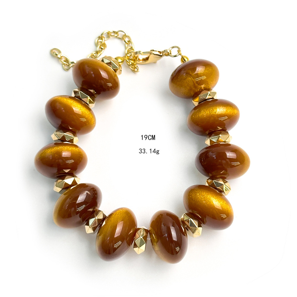 Simple Series Retro Beads Gradient Color Resin Women's Jewelry Sets h5Picture3