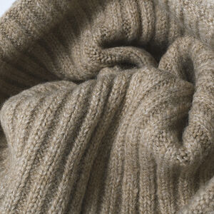 Simple Solid Color Stripe Wool Polyester Blend Knitted Beanie h5 Picture4