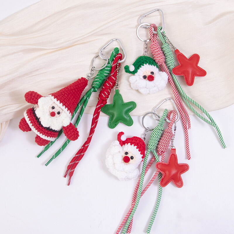 Simple Series Cute Twist Christmas Mixed Color Woven Polyester Bag Charms 2