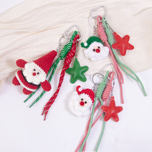 Simple Series Cute Twist Christmas Mixed Color Woven Polyester Bag Charms h5 Picture2