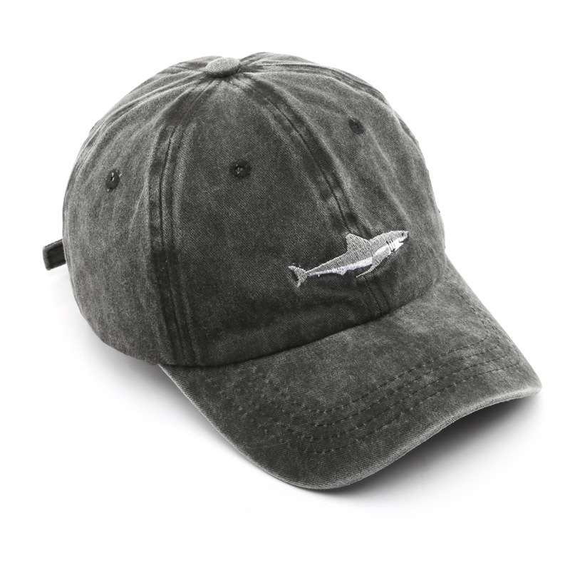 Simple Series Casual Solid Color Oceanic Style Fish Cotton Baseball Cap h5Picture4