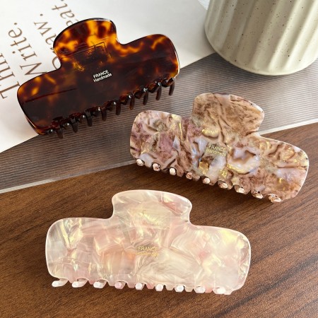 Simple Series Daily Letter Leopard Print Gradient Color Acetate Hair Claws