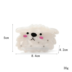 Simple Series Cute Animal Cartoon Acetate Rhinestone Hair Claws h5