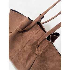 Casual Style None Solid Color Suede Women's Tote Bags h5 Picture4