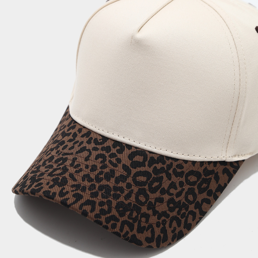 Simple Series Casual Leopard Print Stripe Plaid Mixed Color Leaf Cotton Baseball Cap Picture3