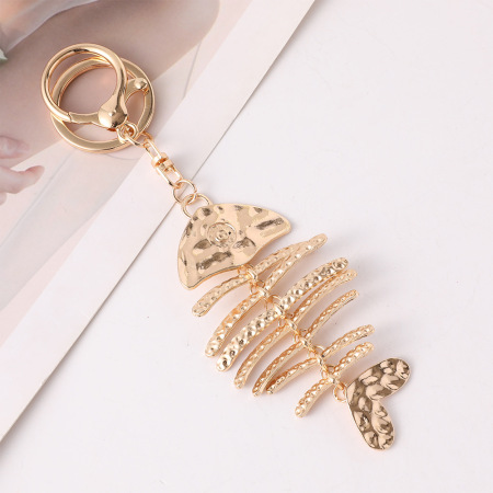 Simple Series Daily Solid Color Oceanic Style Fish Alloy Keychain