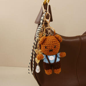 Simple Series Cute Heart Animal Twist Woven Lock Polyester Bag Charms h5 Picture3