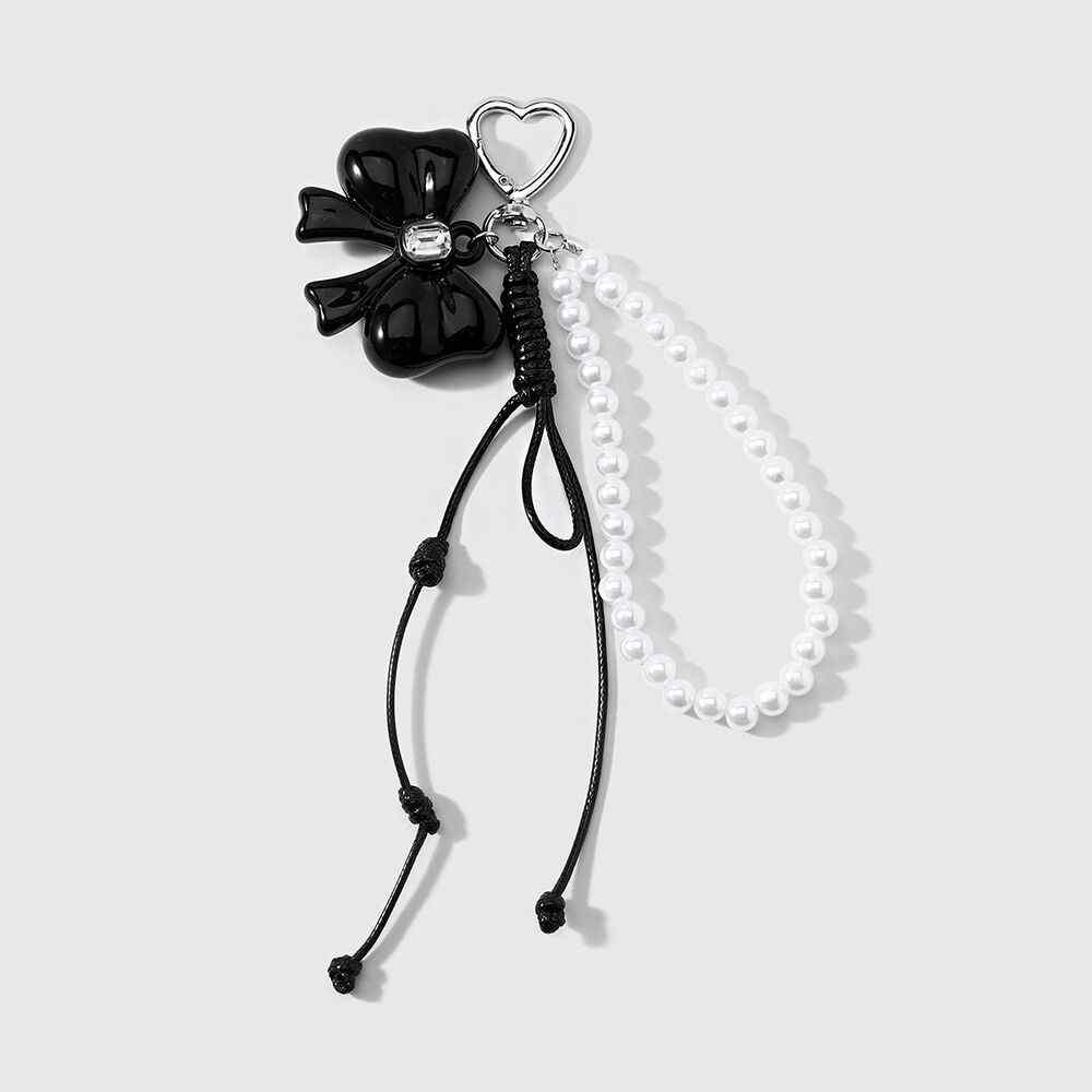 Llaveros Sencillos De Aleación De Color Sólido Con Lazo En Forma De Corazón Para Bolsos.