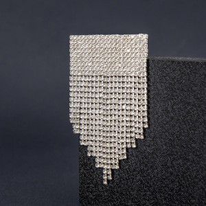 Luxurious Series Simple Tassel Alloy Rhinestone Brooches h5 Picture3