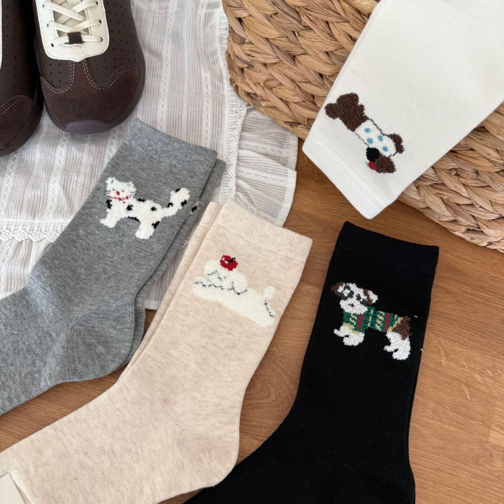 Slight Bounce Cute Solid Color Animal Cartoon Mid-Calf Socks Picture2