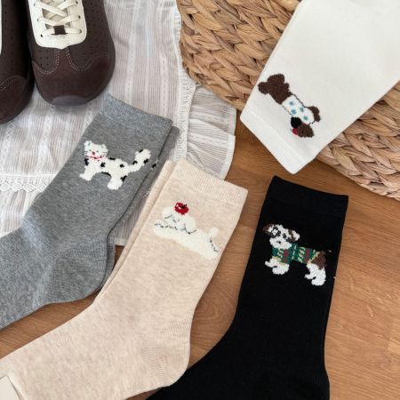 Slight Bounce Cute Solid Color Animal Cartoon Mid-Calf Socks 2