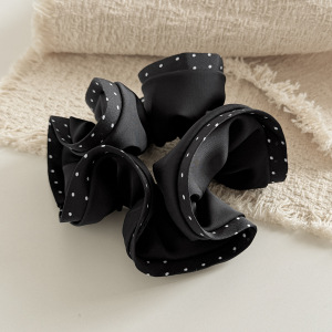 Simple Series Elegant Solid Color Polka Dots Polyester Scrunchies h5 