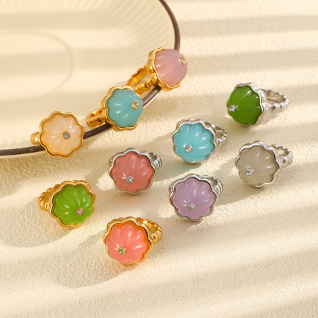 Simple Series – Statement-Ringe aus Edelstahl in unregelmäßiger Form, wasserfest, goldfarben