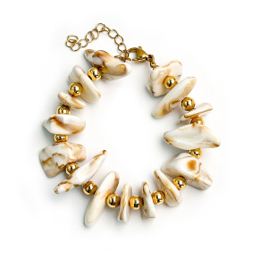 Simple Series Retro Irregular Shape Beads Resin Women's Beaded Bracelets h5