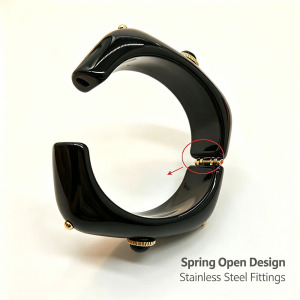 Retro Gradient Color Resin Women's Bangles h5 Picture4