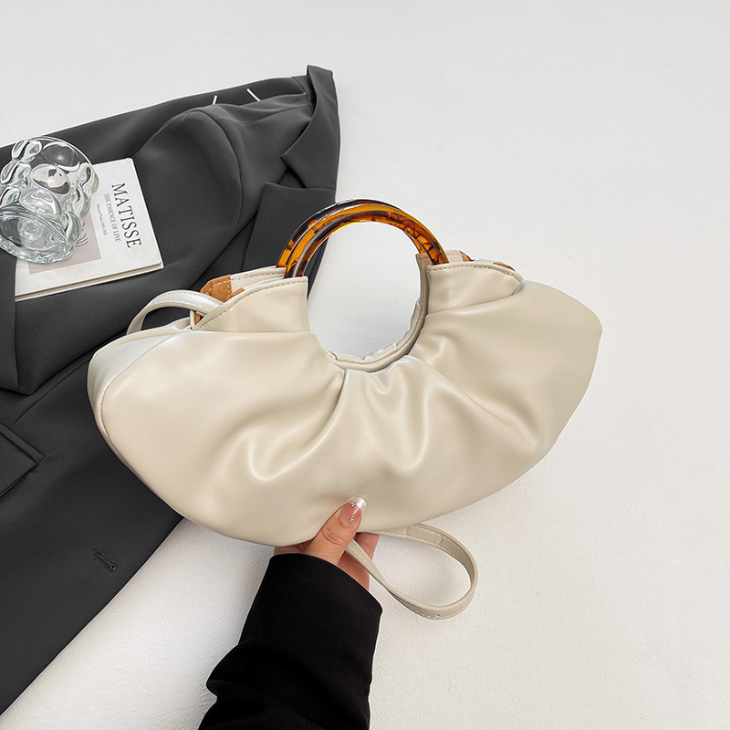 Parisian Chic Style None Solid Color Pu Women's Handbags