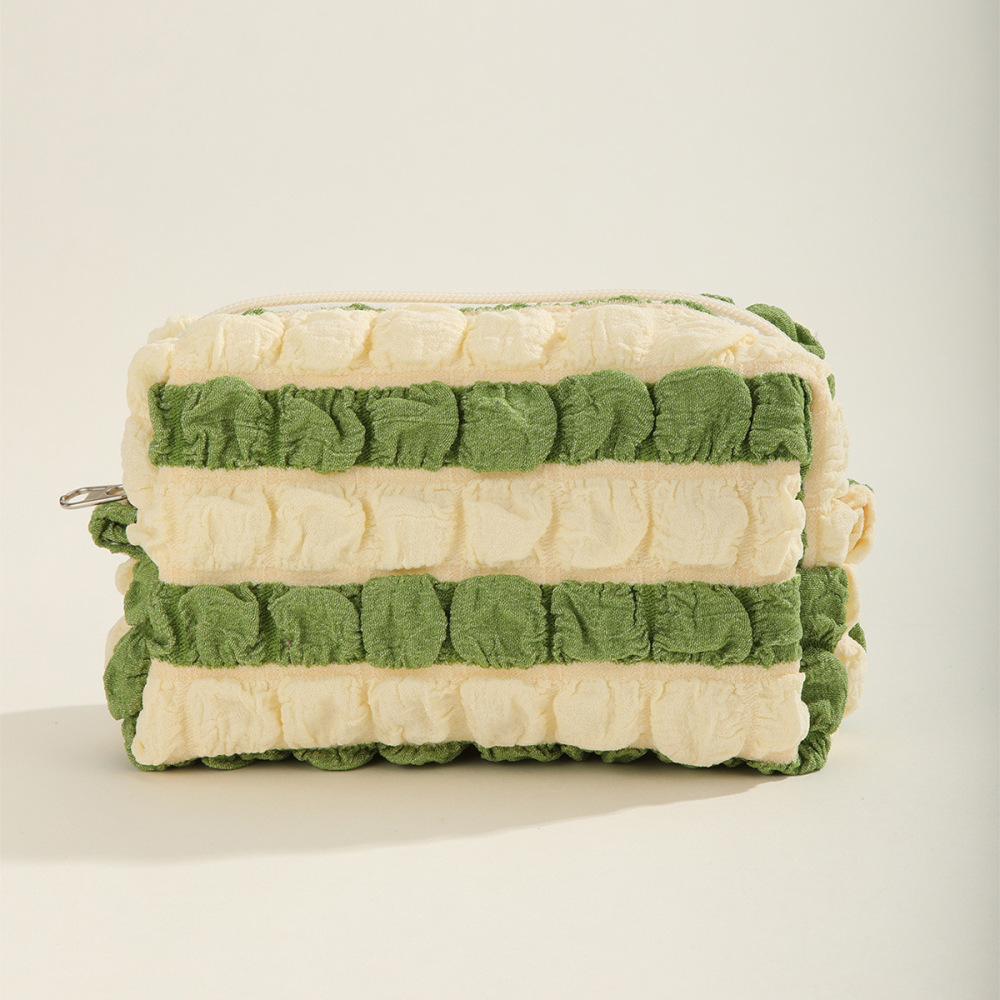 Simple Series Daily Stripe Mixed Color Polyester Makeup Bags 