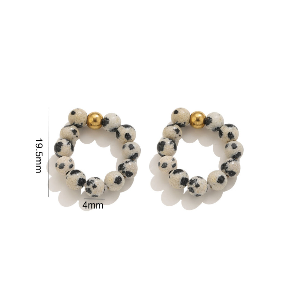 Simple Series Diy Beads Natural Stones Gold Color Beads