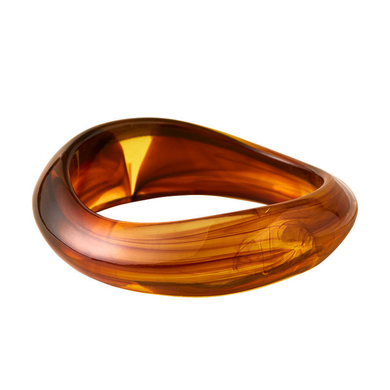Simple Series Retro Irregular Shape Acrylic Women's Bangles Picture3