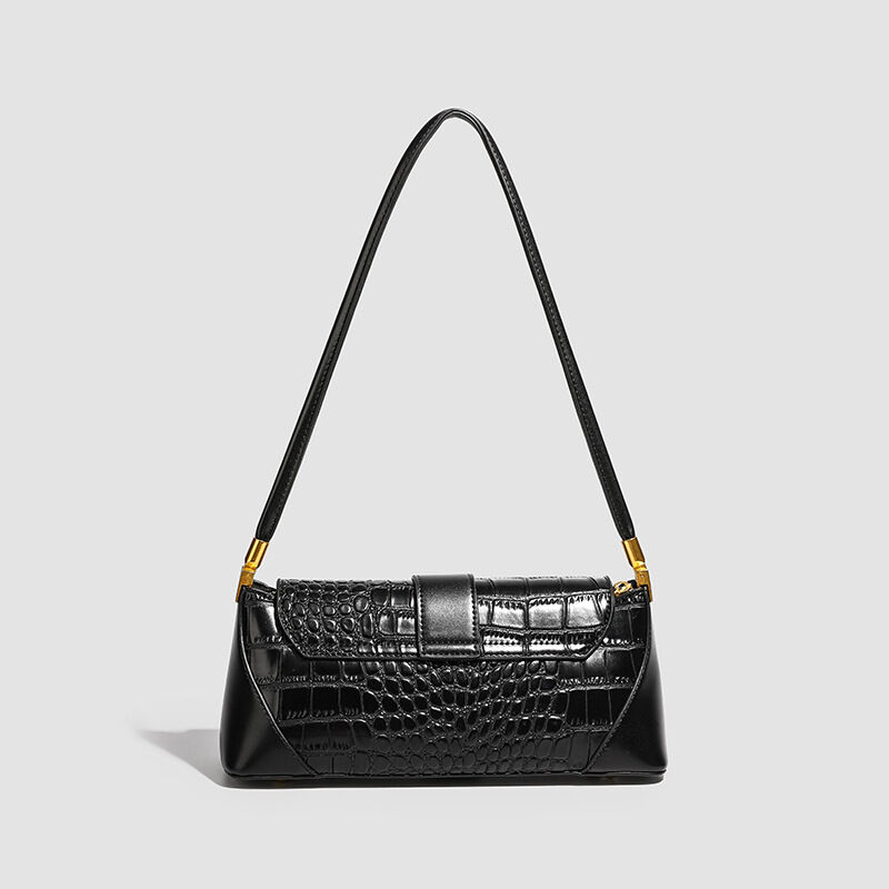 Borsa A Tracolla Quadrata Da Donna In Pu Di Alta Qualità, Stile Chic Parigino, Con Dettagli In Metallo, Tinta Unita E Forma Geometrica. Immagine3