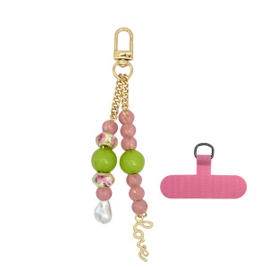 Simple Series Daily Letter Heart Beads Mixed Color Acrylic Phone Chain h5 