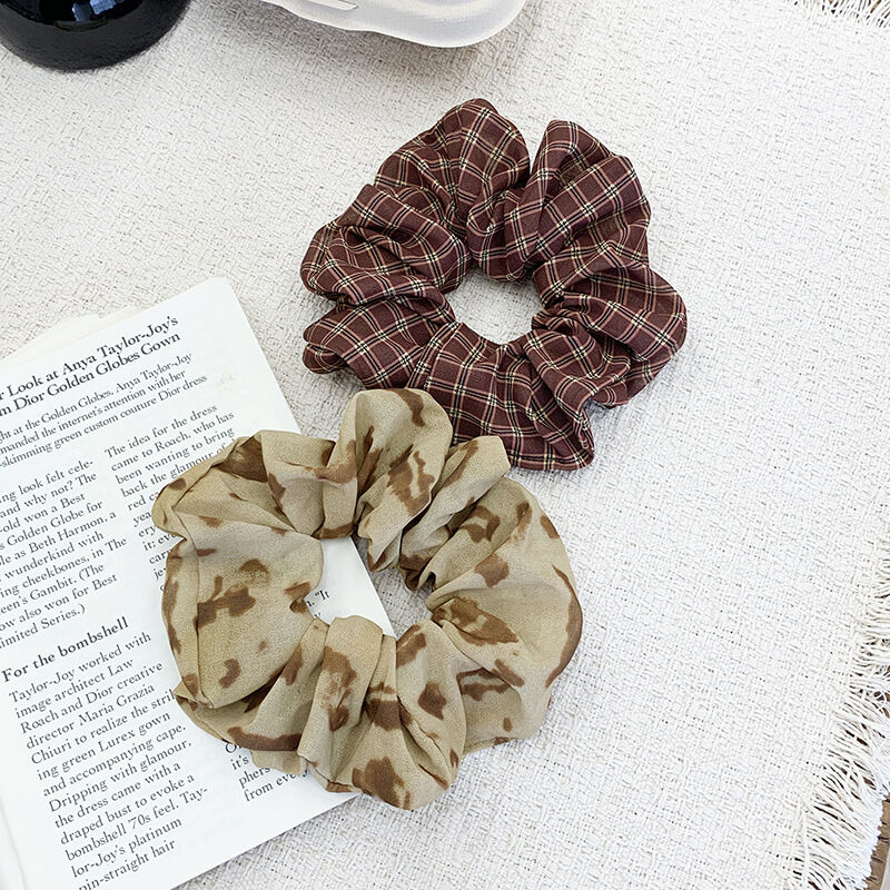 Simple Series Casual Hart Luipaardprint Ruitjes Polka Dots Paisley Patroon Stoffen Scrunchies 2