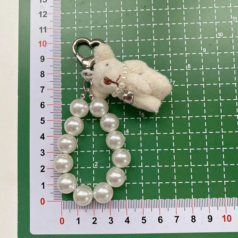 Serie Sencilla De Lindos Dijes De Animales Con Forma De Corazón Y Perlas De Imitación Para Bolsos h5 Imagen5