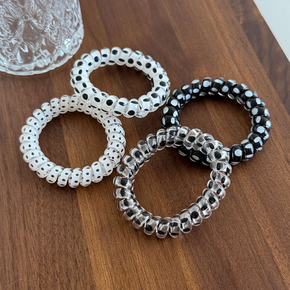 Simple Series Daily Polka Dots Resin Hair Ties Picture3