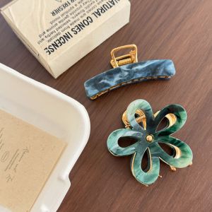 Simple Series Daily Flower Solid Color Gradient Color Acetate Hair Claws h5 Picture4
