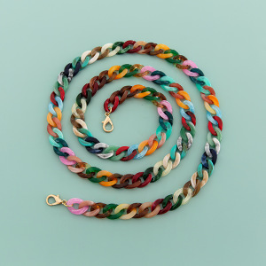 Simple Series Casual Mixed Color Chain Acrylic Phone Chain Bag Straps h5