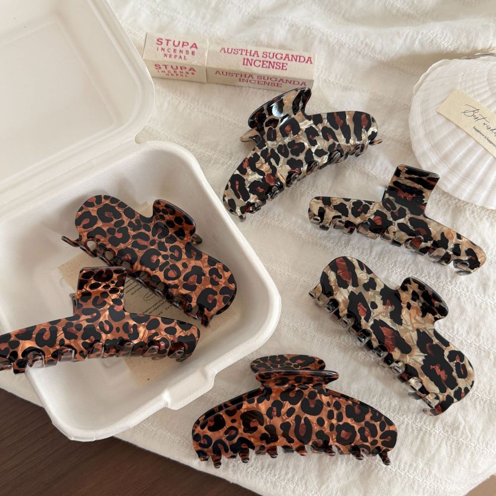 Simple Series Retro Leopard Print Acetate Hair Claws Picture2