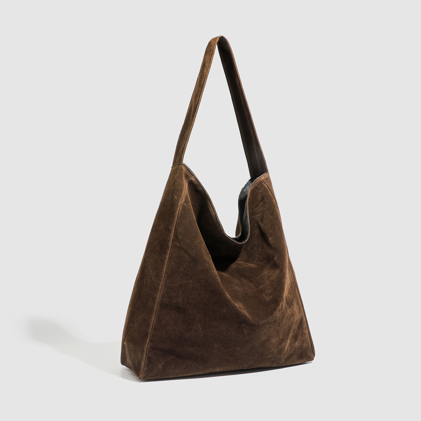 Borsa A Tracolla Quadrata Da Donna In Pelle Scamosciata Tinta Unita, Stile Casual E Soffice. Immagine2