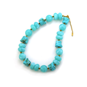 Simple Series Retro Beads Gradient Color Acrylic Women's Beaded Necklaces h5 Picture4