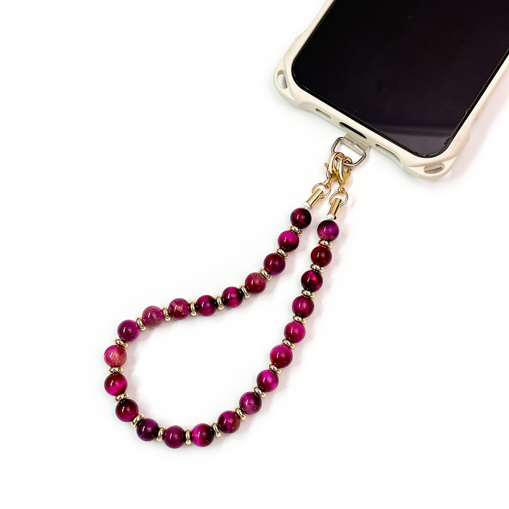 Simple Series Daily Solid Color Beads Gradient Color Resin Phone Chain h5Picture2
