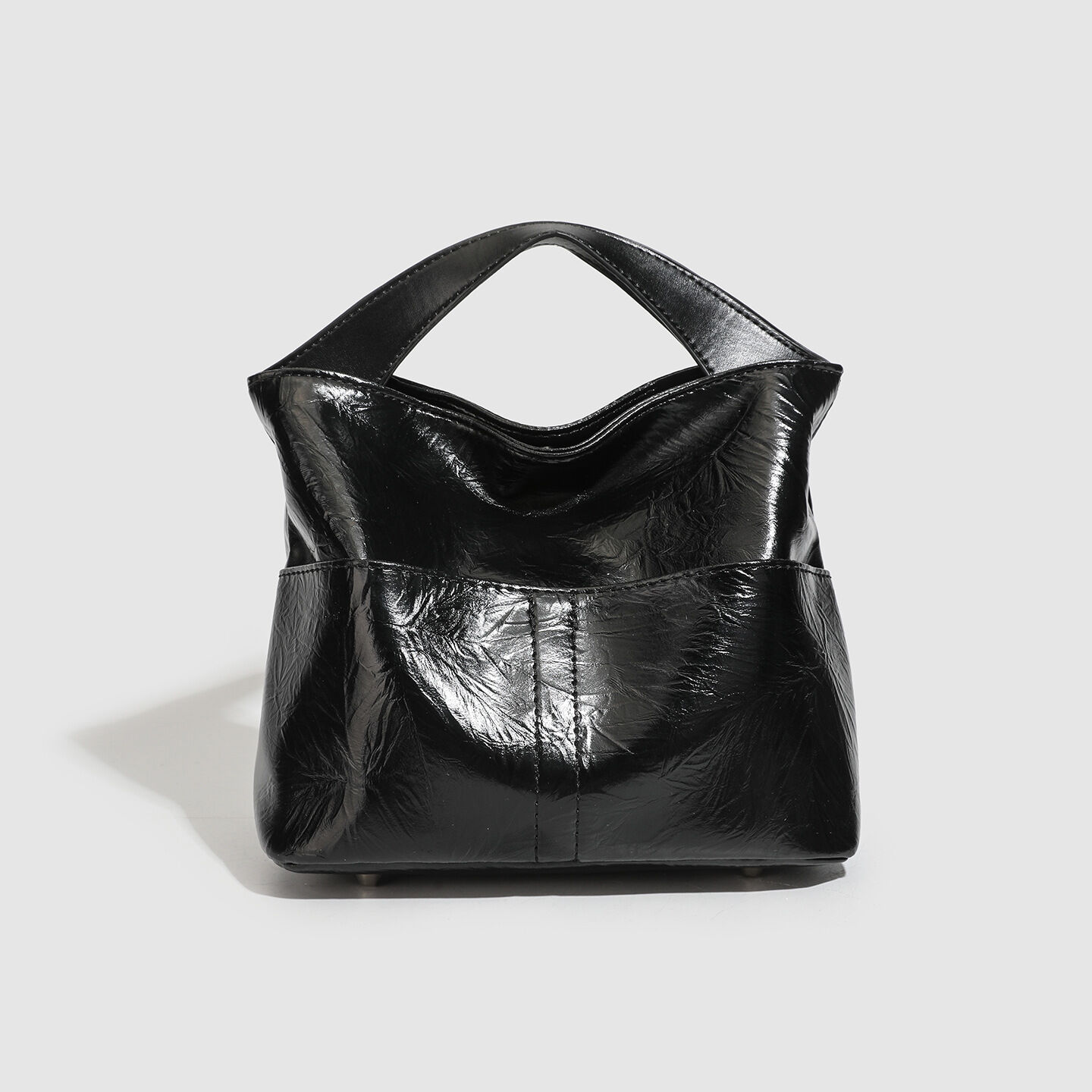 Minimalist Style None Solid Color Pu Women's Square Handbags