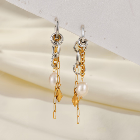 Elegante Ohrhänger Aus Edelstahl Mit Quasten In Ellipsenform, Geometrischer Form Und Wasserdichter Ausführung – Ideal Für Damen. 2