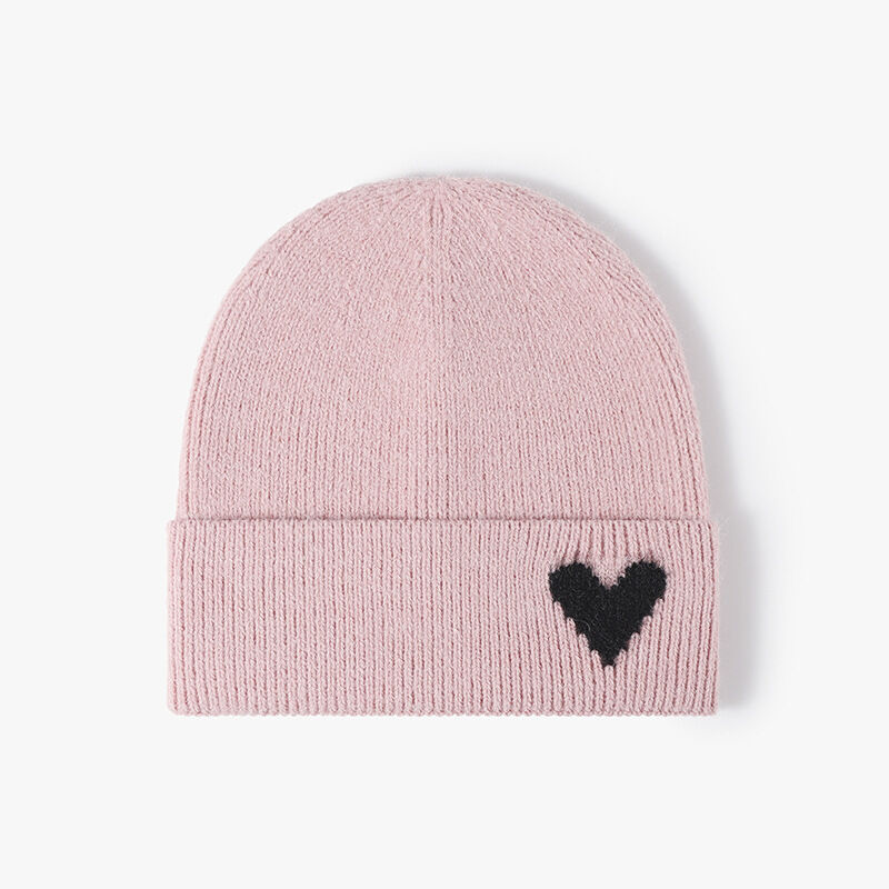 Heart Mixed Color Polyester Women's Knitted Beanie