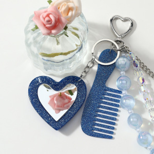 Simple Series Daily Heart Beads Chain Alloy Bag Charms h5 Picture6
