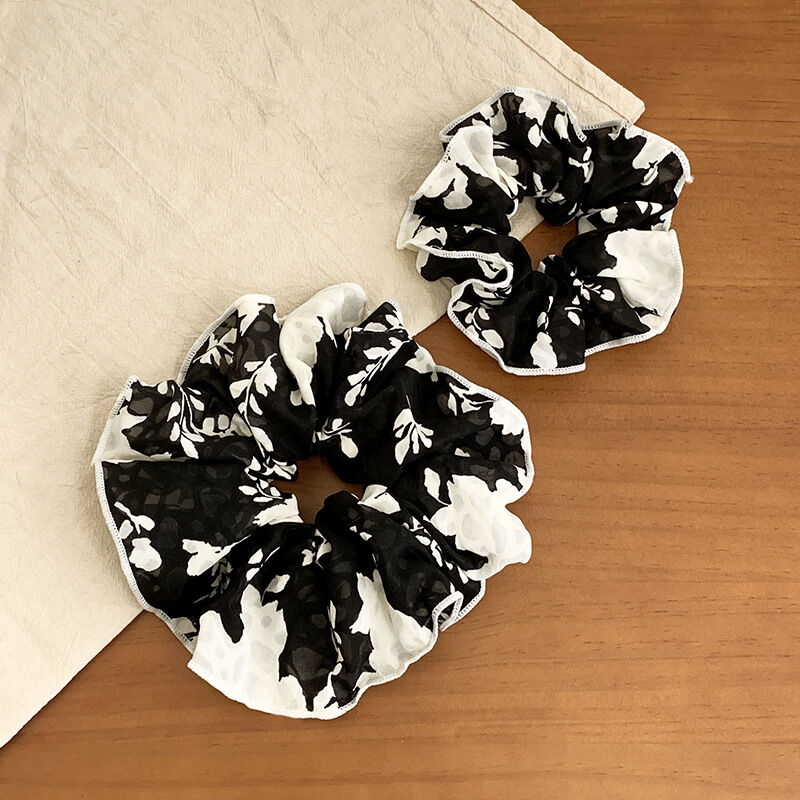 Simple Series Daily Flower Mixed Color Polyester Scrunchies h5Picture3