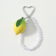 Yellow-green lemon keychain (1 piece)
