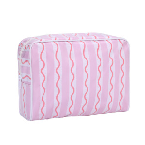Simple Series Daily Flower Stripe Plaid Mixed Color Leaf Lines Shell Pvc Makeup Bags h5