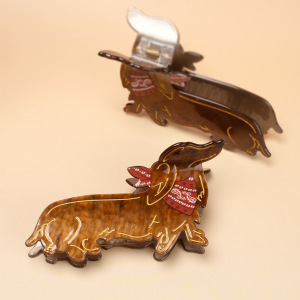 Simple Series Cute Animal Cartoon Paisley Pattern Acetate Hair Clips h5 Picture3