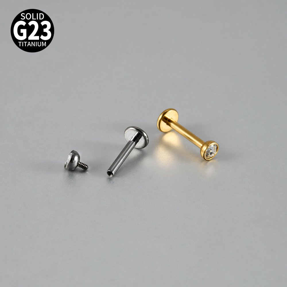 Simple Series Daily Circle Geometric Shape Stainless Steel Waterproof   Gold Color  Women's Piercing Earrings Picture3