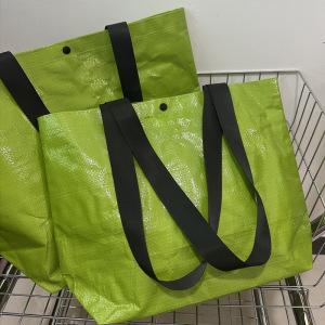 Casual Style Woven Solid Color Woven Pp Women's Square Shopper Bags h5 Picture3