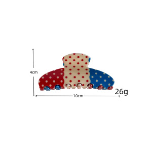 Simple Series Daily Polka Dots Mixed Color Pvc Hair Claws h5 Picture4